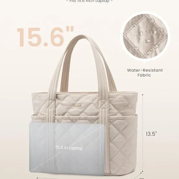 Puffer Tote Bag for Women, Puffy Work Handbag, Travel Shoulder Carry On Bag with